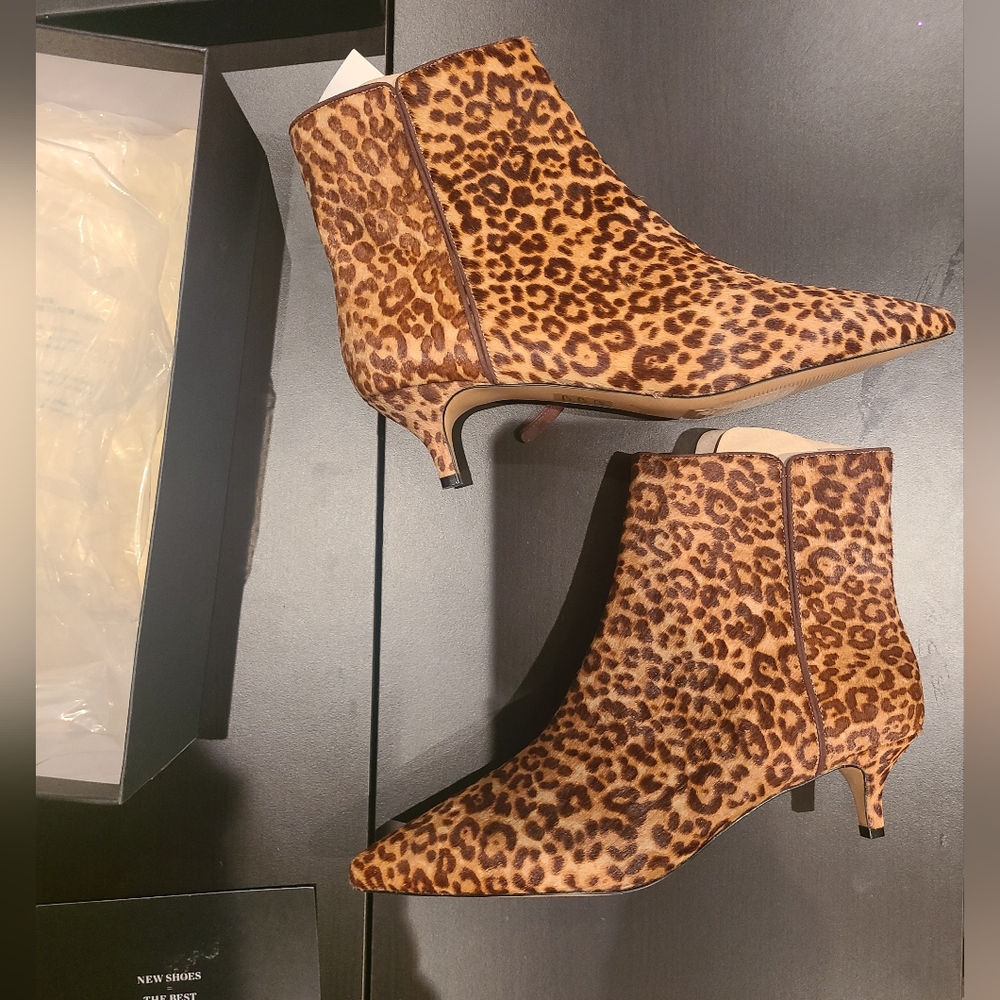 NEW J crew petite calf hair fiona boot kitten heel size 10